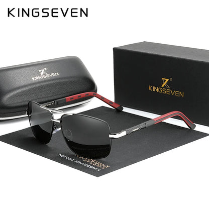 KINGSEVEN 2023 Aluminum Pilot HD Polarized Sunglasses Men Women Fashion Frame Male Sun Glasses For Driving UV400 Mirror