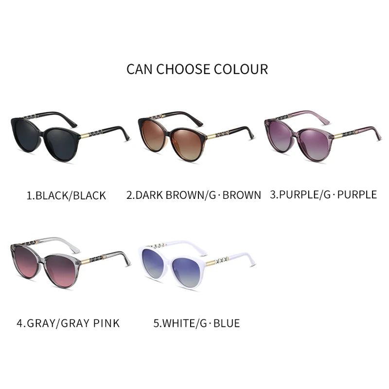REXXAR Polarized High Quality Cat Eye Sunglasses Women Men Sexy Fashion Brand Sun Glasses Shopping Party Male Female Glasses