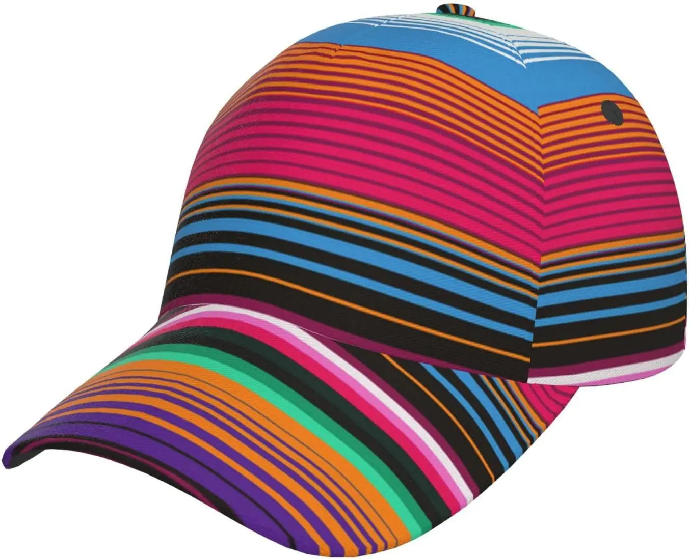 Playful Building Block Print Baseball Cap Women Men Adjustable Snapback Hat Glitter Fashionable Baseball Cap