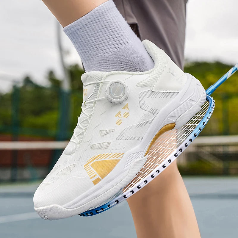 Badminton Shoes Men Training Sports Shoes Indoor and Ooutdoor Anti Slip Wear-resistant Mesh Breathable Table Tennis Tennis Shoes