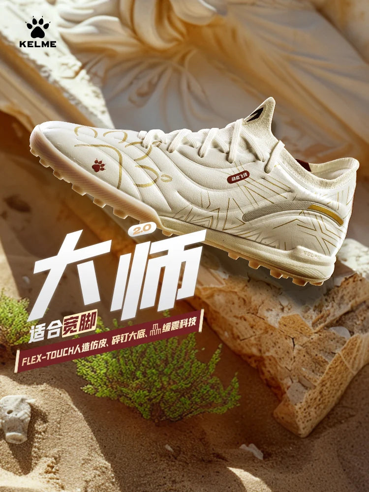 Chuteiras de Futebol Kelme para Adulto TF com Pitons Fragmentados, Calçado Profissional para Jogo e Treino, Sapatilhas de Futebol Indoor Antiderrapantes para Jovem