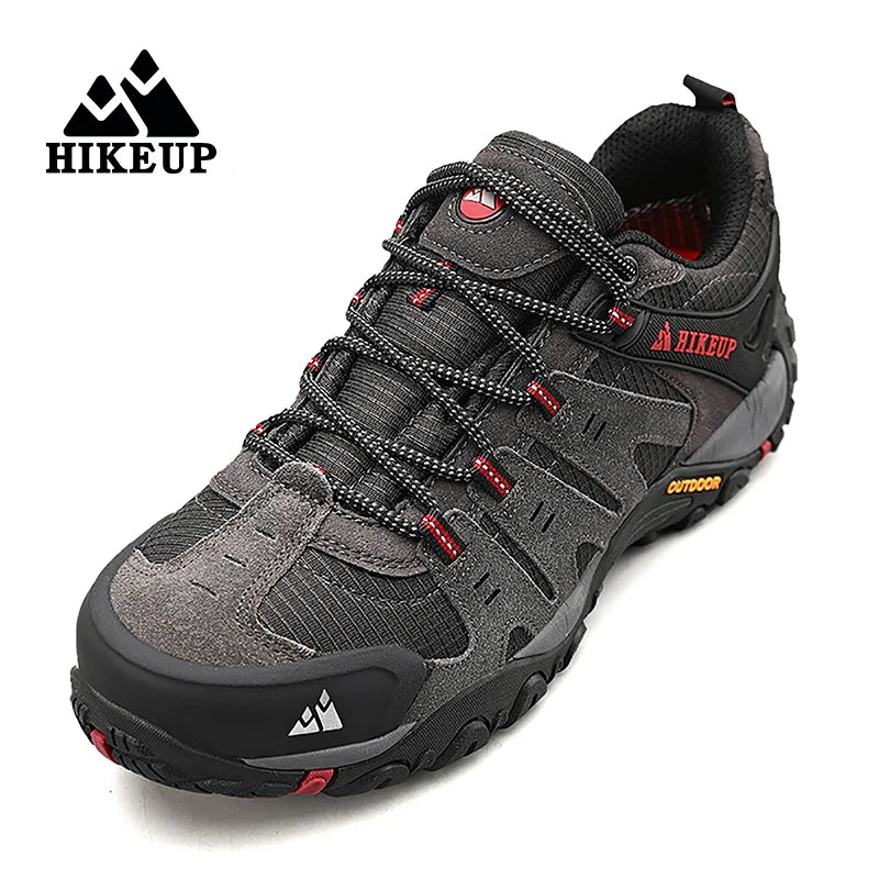 Męskie buty trekkingowe HIKEUP z zamszowej skóry – odporne na zużycie buty outdoorowe do trekkingu, chodzenia, polowania i zastosowań taktycznych