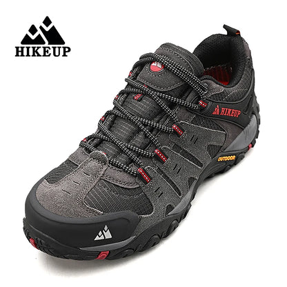 Męskie buty trekkingowe HIKEUP z zamszowej skóry – odporne na zużycie buty outdoorowe do trekkingu, chodzenia, polowania i zastosowań taktycznych