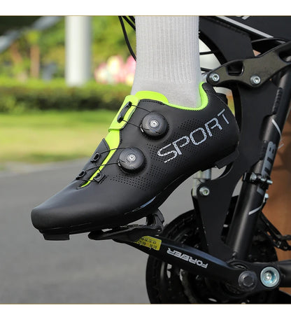 Ultra-Light Cycling Shoes, Breathable and Lightweight, SPD-Compatible Hard Soles for Road Mountain Bike Competition Training