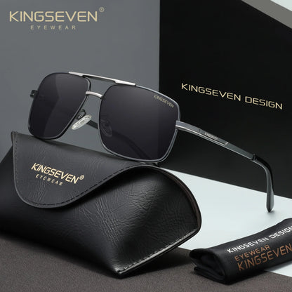 KINGSEVEN Causal Polarized Sunglasses Men Outdoor Driving Fashion Glasses UV400 Rectangle Driving Male Fishing Eyewear