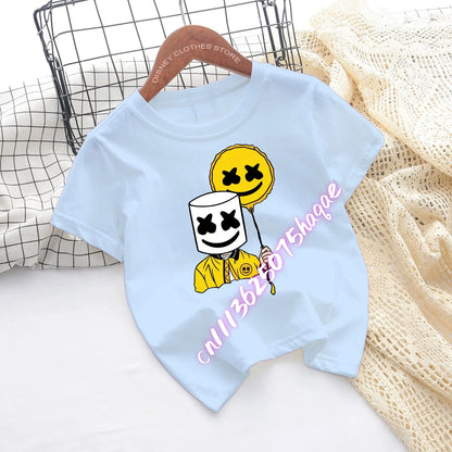 Fortnites Children T-shirts Game Cartoon Printed Figures Fortress Night Tees Game Short Sleeves Tops Summer Boys Girls Clothes