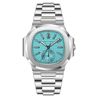 Relógio masculino ultrafino Specht & Söhne New Classic 40.8MM, movimento Japan VH60, vidro de safira, relógio desportivo 5980, resistente à água 50M