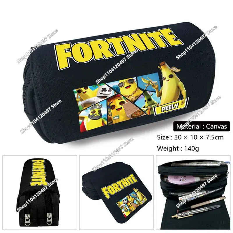 Astuccio Fortnite per studenti, grande capacità, astuccio portapenne per bambini, giocattoli, borsa portapenne, materiale scolastico, custodia per cancelleria, regali gaming per ragazzi