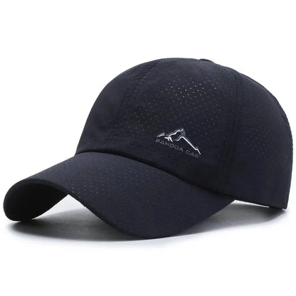Unisex Perforated Running Cap - for Hiking&Outdoor Activities Quick Dry UV Protection Sports Hat  Lightweight Adjustable Sun Hat