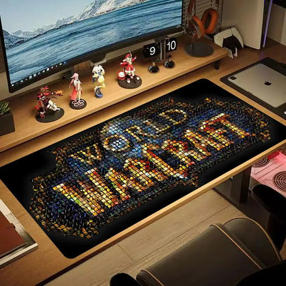 World of Warcraft anime XXL gamingmuismat-deskmat met vergrendelde rand, toetsenbord- en muismat voor kantoor, gamer-computeraccessoires HYBXXC
