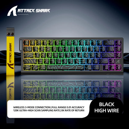 Magnetic Switch Keyboard ATTACK SHARK X68HE X68PRO HE and FREEWOLF F68 Wired F68Pro Wireless for Pro Gaming 0.01mm Rapid Trigger