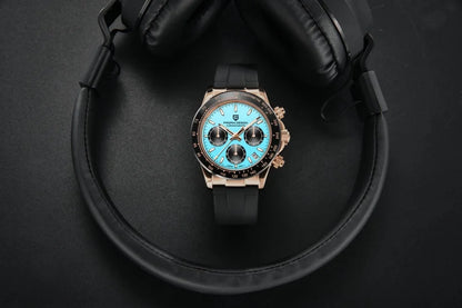 Novo Original PAGANI DESIGN PD-1664 Relógio de Pulso de Luxo para Homem, Movimento de Quartzo Japonês VK63, Safira, Cronógrafo Resistente à Água, Dourado