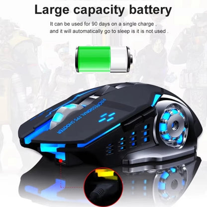 EMTRA Bluetooth Wireless Mouse 2.4G USB Mechanical Backlight Silent Mouse Rechargeable Gaming Mouse Laptop Computer Accessories
