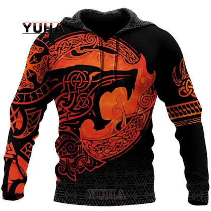 3D-bedruckter Wolf-Hoodie Unisex – cooler Pullover mit Tiergrafik, Sweatshirt für Herren-Streetwear