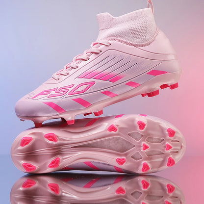 New Men's Football Boots Non-Slip Boys Grass Cleats High-Quality Match Soccer Shoes Hot-Selling Sneakers Outdoor High-Top Light