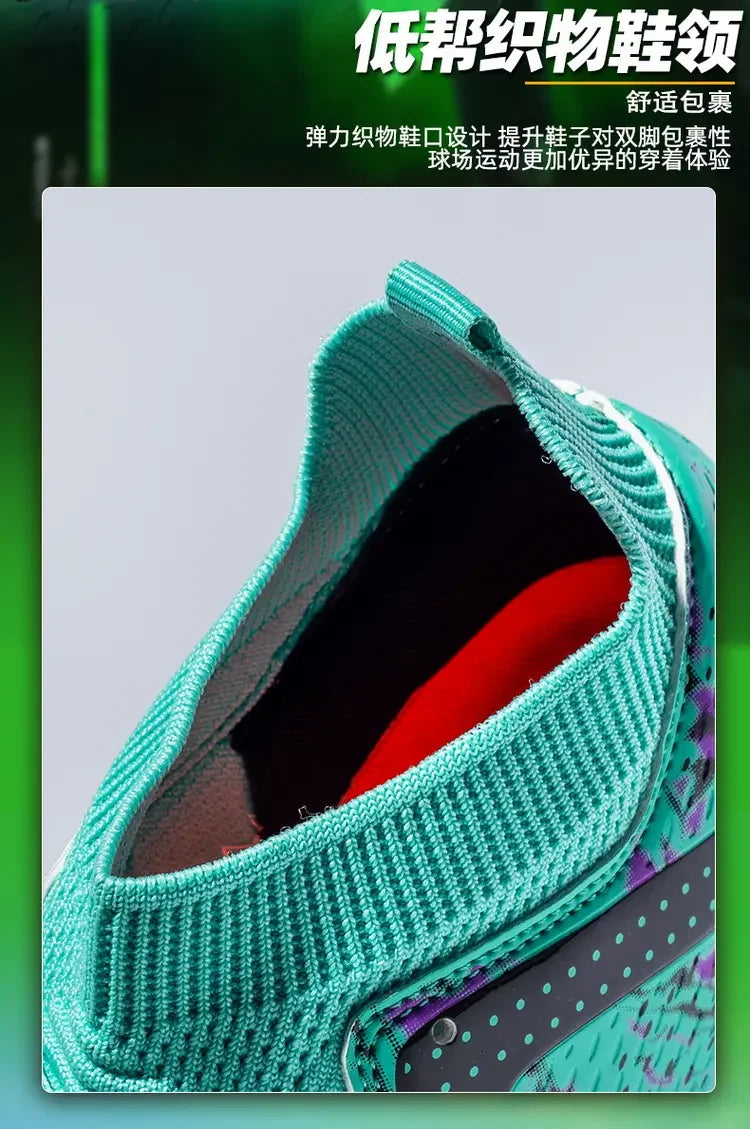Botas de fútbol oversize para jóvenes y niños, diseño cómodo y flexible, rendimiento estable antideslizante para deportes al aire libre en campo