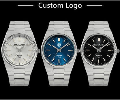 San Martin Classic Men Watch 40mm Miyota 9015 Luxury Dress Automatic Mechanical Wristwatch Quick Release Bracelet SN0023 Watch