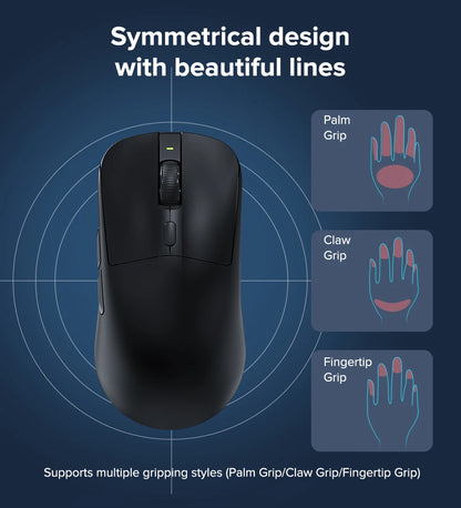 KYSONA M617 Wireless Mouse Ergonomics Tri-mode Rechargeable 2.4G 59g Lightweight E-sports PAW 3395 DPI 26K Gaming Mouse For PC