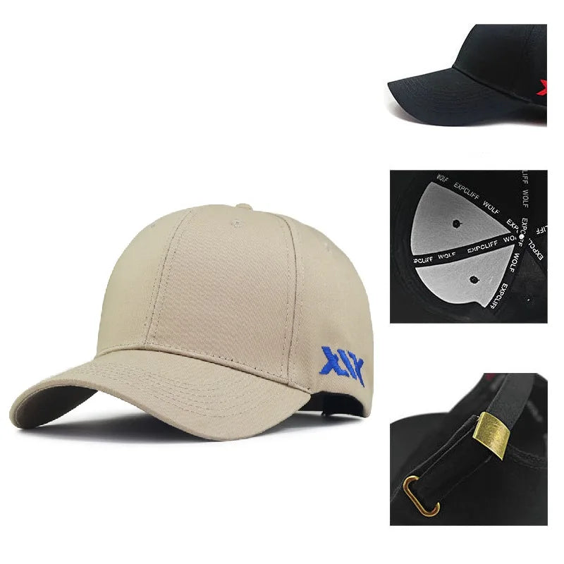 Baseballkappe „Big Head“ in Übergröße, 100 % Baumwolle, für Männer und Frauen geeignet, verstellbar, Dad-Cap, Oversize, 58–60 cm, 61–65 cm