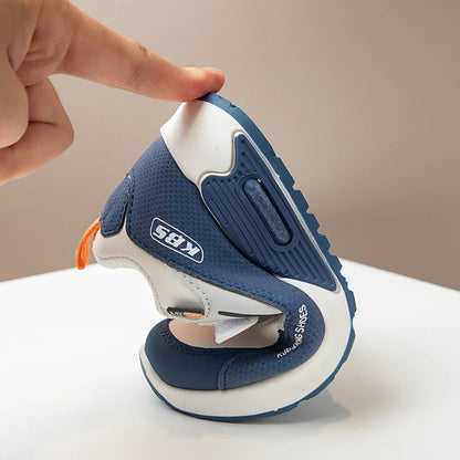 Ténis desportivos em couro PU para criança — tendência 2025, sapatilhas de moda infantil com sola macia para exterior, menino e menina