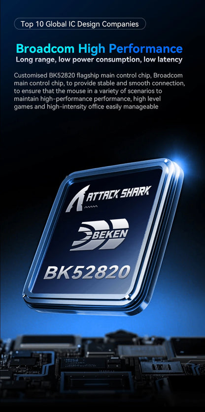 ATTACK SHARK X11SE Wireless Gaming Mouse Tri-Mode, 63g Superlight Gaming Mouse with PAW3311 Sensor, 22000 DPI, Bluetooth 5.2, 2.4G Wireless & Wired RGB Gaming Mouse