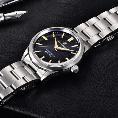 PAGANI DESIGN 40MM Meteorite Dial Men's Quartz Watches Luxury Business Sapphire 316L Stainless Steel 100M Waterproof Watch for Men