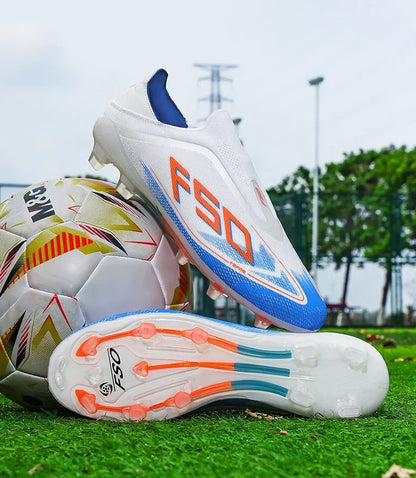 New Men Soccer Shoes Football Boots Non-Slip Boys Sneakers Hot-Selling Grass Cleats High-Quality Match Outdoor High-Top Light