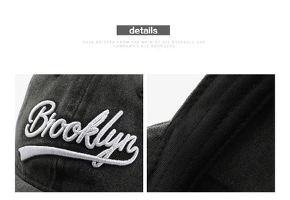 Brooklyn Baseball Caps Embroidery Breathable Retro Style Unisex Comfort Trendy Fashion Summer Hat Sun Protection Curved Brim