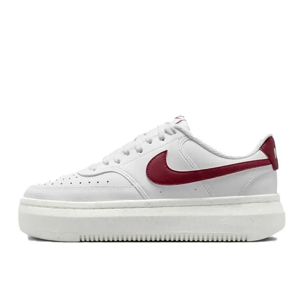 Ténis de basquetebol de cano baixo Nike Court Vision Alta para mulher, macios e confortáveis, resistentes, branco/preto DZ5394-107