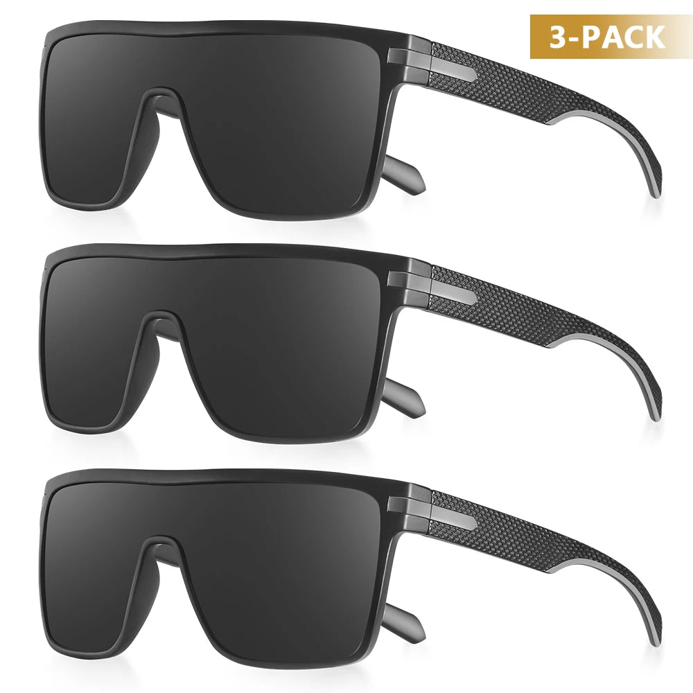 CRIXALIS Fashion Polarized Sunglasses For Men Square Oversized Anti Glare Driver Mirror Sun Glasses Women UV400 Goggles Male