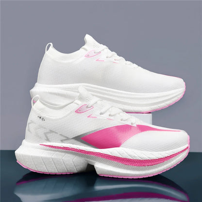 Ténis de corrida Air Cushion para homem, ténis masculinos, ténis de maratona com sola de carbono, ténis de jogging, calçado desportivo para atividades ao ar livre, ténis casuais para homem