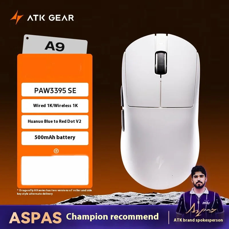 ATK A9 Ultra kabellose Gaming-Maus, Tri-Mode, 8K, 53g, leicht, A9/A9 SE/A9 Plus/A9 Pro Gaming-Maus, E-Sports-PC, personalisiertes Geschenk