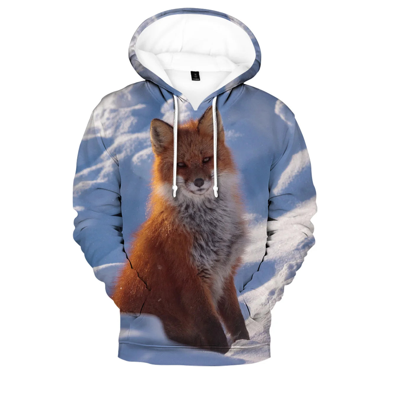 Beliebte Hip-Hop-Novelty-Hoodies und Sweatshirts mit komfortablem Fox-3D-Print für Herren/Damen und Erwachsene/Kinder, lässige Pullover