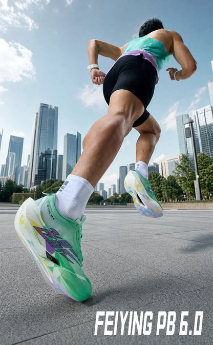 Zapatillas de running QIAODAN Feiying PB6.0 con suela de carbono para hombre, zapatillas profesionales de maratón, zapatillas deportivas ligeras QDB023263299