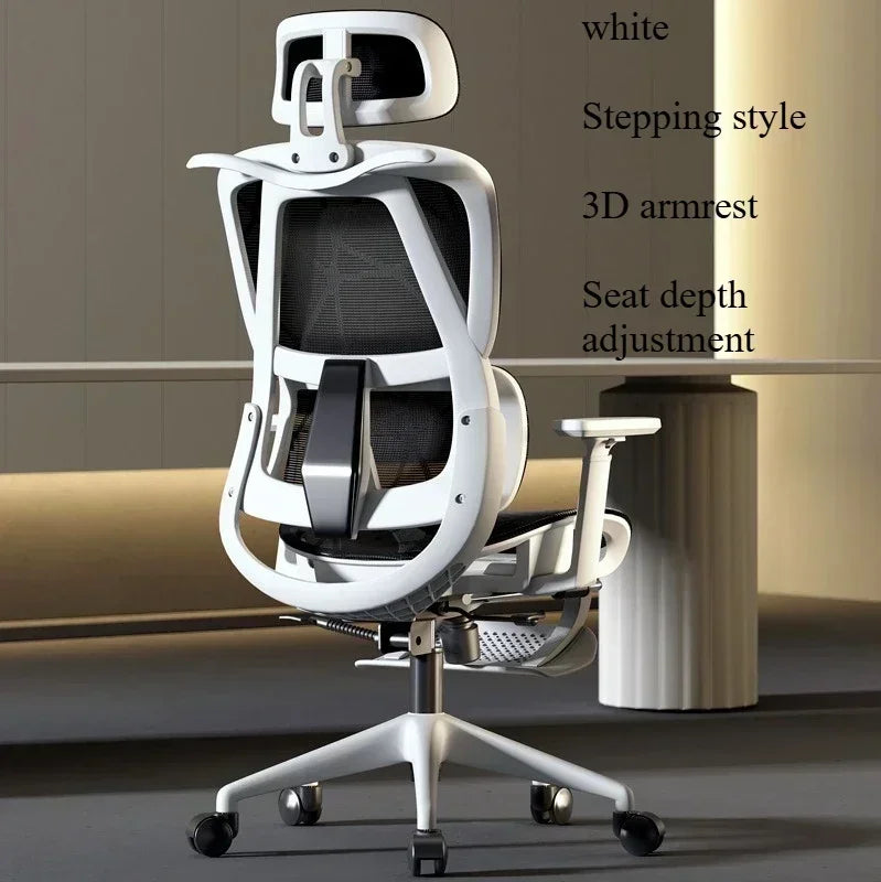 Gaming Chair Office Desk Ergonomic Computer Adjustable Armrests 3D Headrest Chair Lift Chair Back Can Tilt Back with Foot Pedals