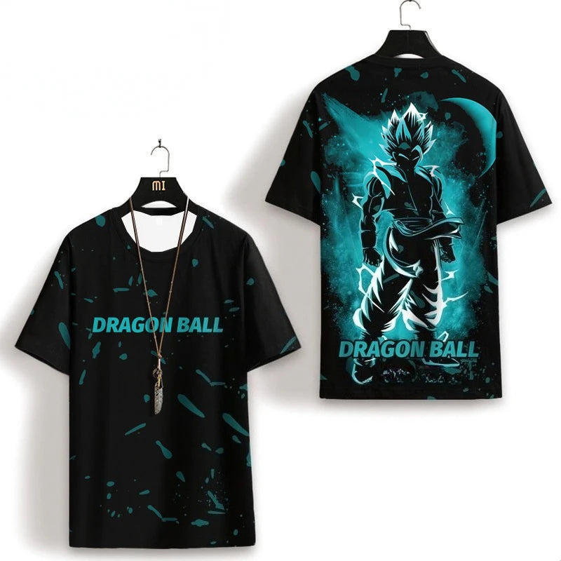 2026 Summer Dragon Ball Short-sleeved T-shirt for Men Cosplaying As Goku Anime, Half-sleeved T-shirt Breathable Casual Y2k