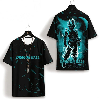 2026 Summer Dragon Ball Short-sleeved T-shirt for Men Cosplaying As Goku Anime, Half-sleeved T-shirt Breathable Casual Y2k