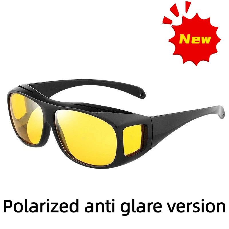 Night Driving Glasses For Men Women Fit Over Sunglasses Anti Glare Polarized HD Night Vision Glasses Windproof Outdoor Cycling