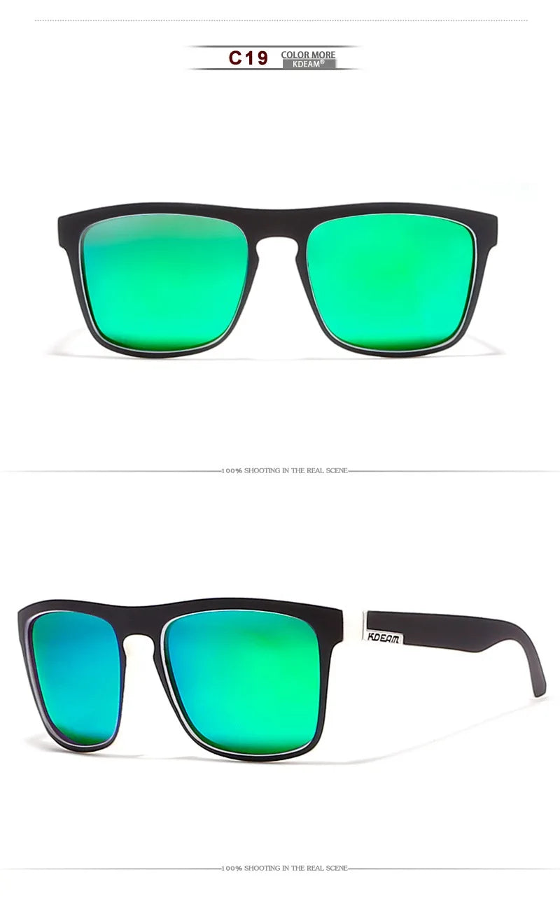 Outdoor Sport Square Myopia Lens Prescription Sunglasses Men Polarized Driving Anti-Glare Myopes Lunettes 0 -0.5 -0.75 To -6.0