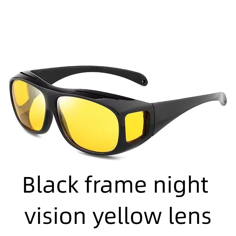 Night Driving Glasses For Men Women Fit Over Sunglasses Anti Glare Polarized HD Night Vision Glasses Windproof Outdoor Cycling
