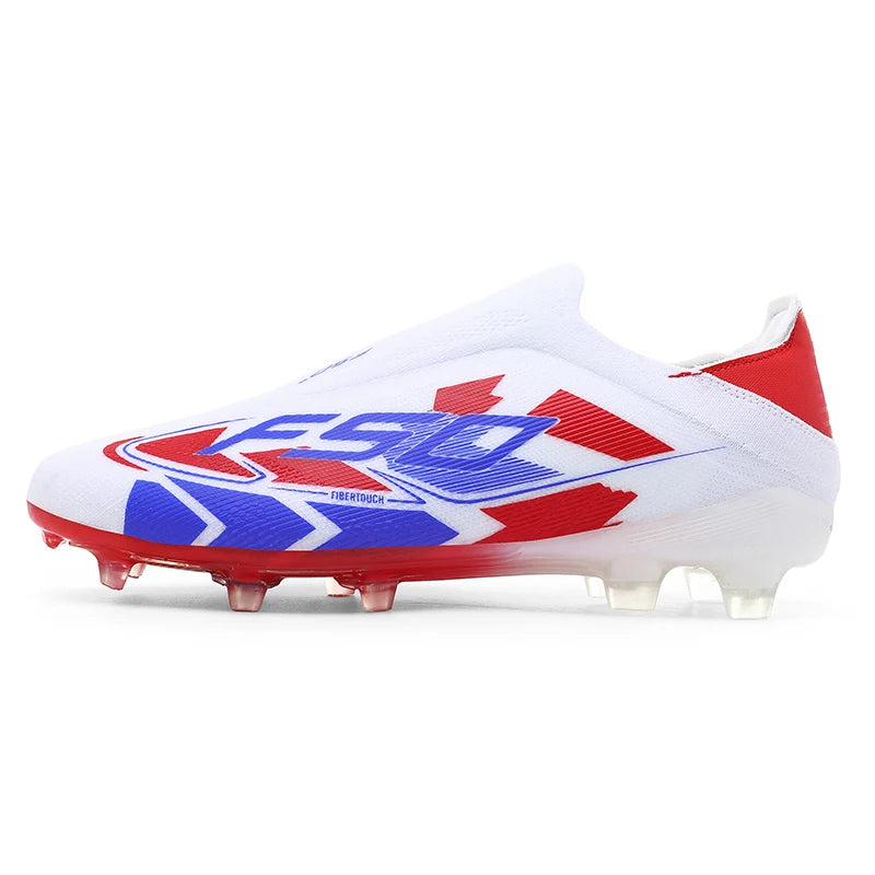 Chaussures de football sans lacets F50 de haute qualité pour hommes, crampons de football FG pour garçons, chaussures de football antidérapantes pour l'entraînement sur gazon, tailles 35-45