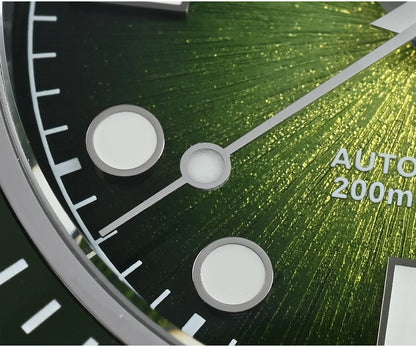 Relógio de mergulho de luxo para homem San Martin 40mm Miyota 9015, mostrador em esmalte sunburst, relógio de pulso mecânico automático, resistente à água 200m, SN0148