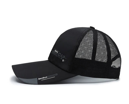 Mens Summer Quick Dried Korean Casual Breathable Mesh Fisherman Hat