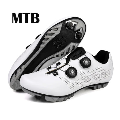 Ultra-Light Cycling Shoes, Breathable and Lightweight, SPD-Compatible Hard Soles for Road Mountain Bike Competition Training