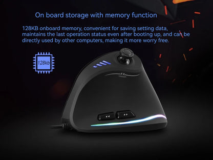 ZELOTES C18 Upright Mouse 11 Key Optical Mouse 10000DPI Support Programming Comfortable Gaming Mouse