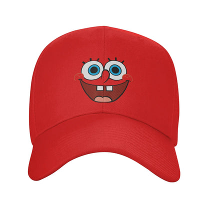 Cappellino da baseball Spongebob con grande volto sorridente, modello "Sun", stile retrò "Trucker" primaverile y2k per coppie, donne, tennis, skate e baseball