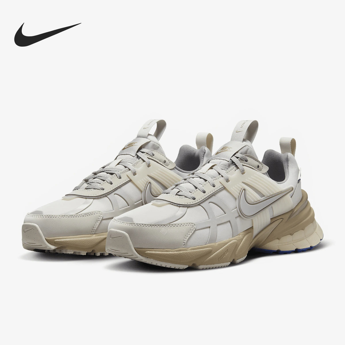 Ténis de corrida Nike Authentic V2K RUN GTX para mulher, de cano baixo, estilo retro com patchwork, FZ2622-002