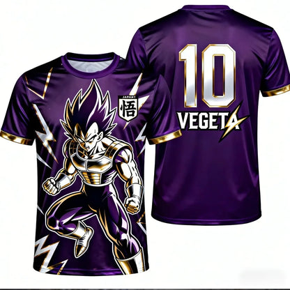 2026 Sommer Dragon Ball T-Shirt für Herren, atmungsaktiv, mit 3D-Druck, lässiges Familien-Unisex-Kinder-Sport-Fußball-Trainingsjersey