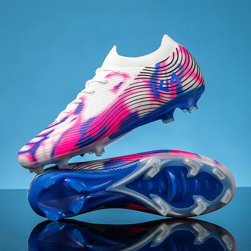 New Men's Soccer Shoes Cleats High-Quality Football Boots Hot-Selling Sneakers Grass Non-Slip Boys Match Outdoor High-Top Light
