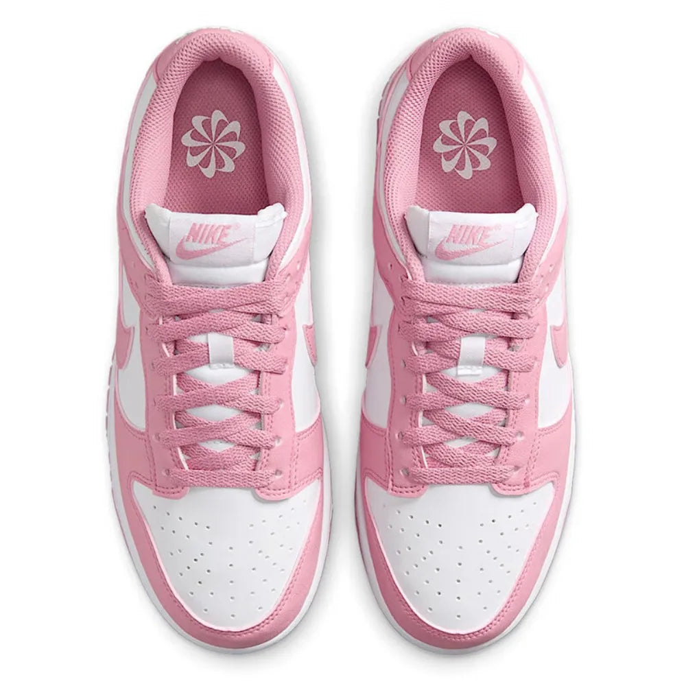 NIKE Dunk Low Retro Women's Shoes Pink & White Low-Top Retro Casual Sneakers Durable Athletic Shoes Skate Shoes DD1873-112